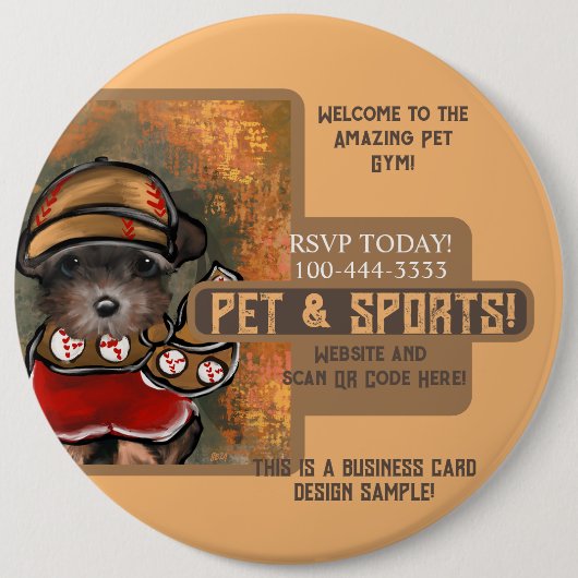 Yorkie Poo Ronde Button 6,0 Cm (Voorkant)