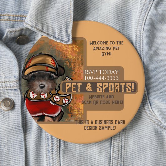 Yorkie Poo Ronde Button 6,0 Cm (In situ)