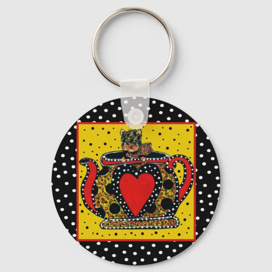 Yorkie Poo Sleutelhanger (Voorkant)