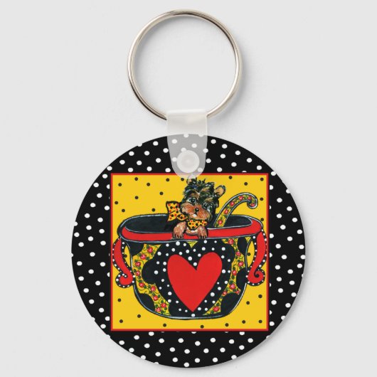 Yorkie Poo Sleutelhanger (Voorkant)