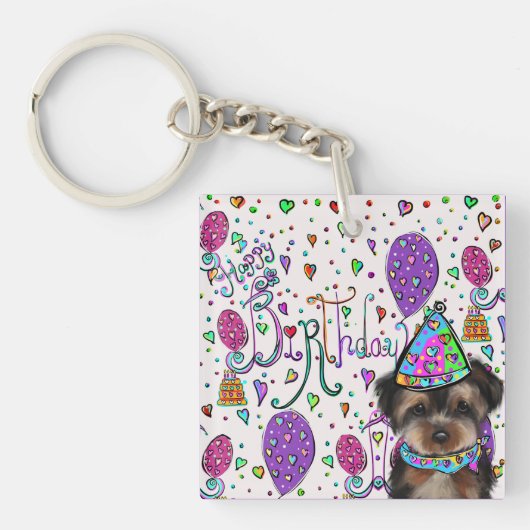 Yorkie Poo Sleutelhanger (voorkant)