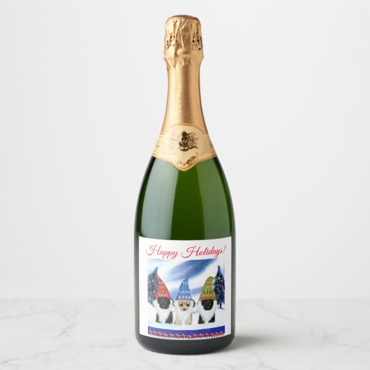 YORKIE POO SPARKLING WIJNETIKET (Voorkant)