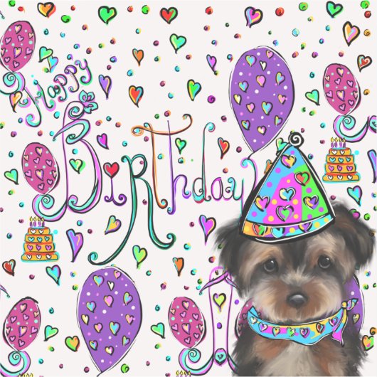 Yorkie Poo Sticker (Voorkant)