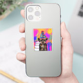 YORKIE POO STICKER (Telefoon)