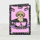 Yorkie Poo Tea Cup Kaart (Voorkant)
