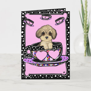 Yorkie Poo Tea Cup Kaart