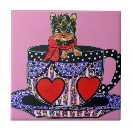 Yorkie Poo Tegeltje (Voorkant)