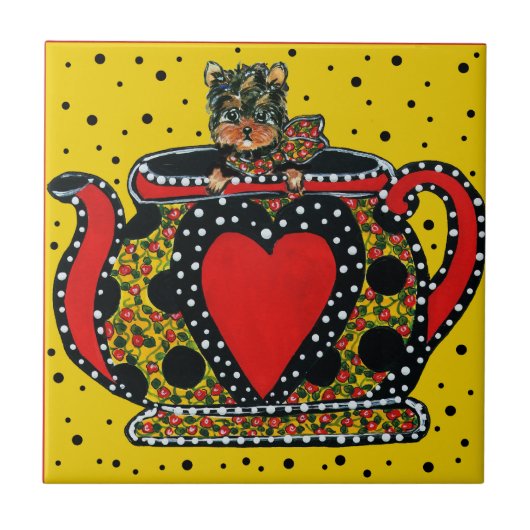 Yorkie Poo Tegeltje (Voorkant)