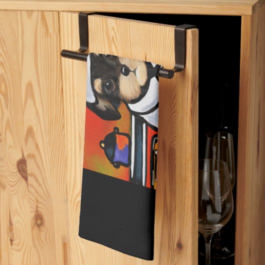 YORKIE POO     THEEDOEK (Derde Gevouwen)