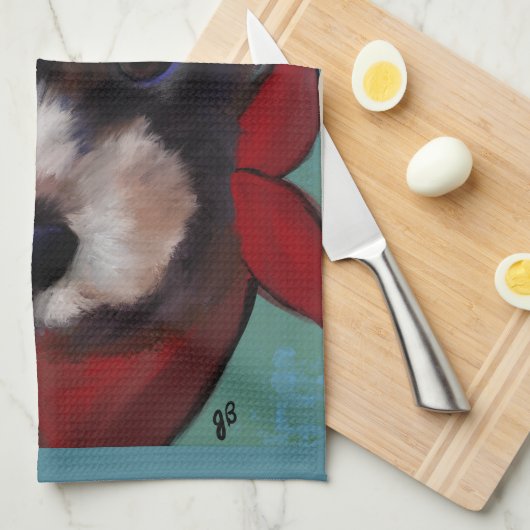 Yorkie Poo Theedoek (Quarter Fold)