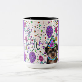 Yorkie Poo Tweekleurige Koffiemok