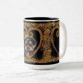 Yorkie Poo Tweekleurige Koffiemok (Voorkant rechts)