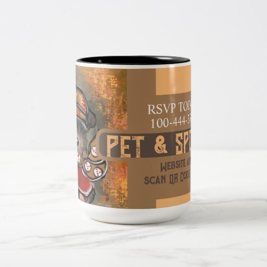 Yorkie Poo Tweekleurige Koffiemok (Center)