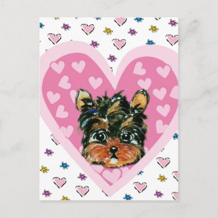 Yorkie Poo Valentijn Feestdagenkaart
