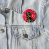 Yorkie Poo Valentijn Ronde Button 5,7 Cm (In situ)