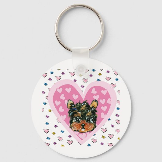 Yorkie Poo Valentijn Sleutelhanger (Voorkant)