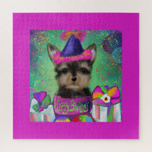 YORKIE POO VERJAARDAG   LEGPUZZEL
