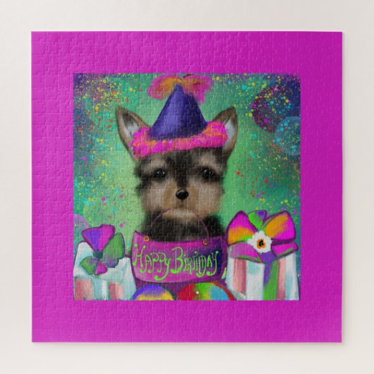 YORKIE POO VERJAARDAG   LEGPUZZEL (Verticaal)