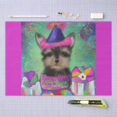 YORKIE POO VERJAARDAG    TISSUEPAPIER (Craft)