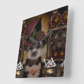 Yorkie Poo Vierkante Klok (Hoek)