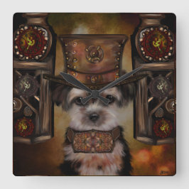 Yorkie Poo Vierkante Klok