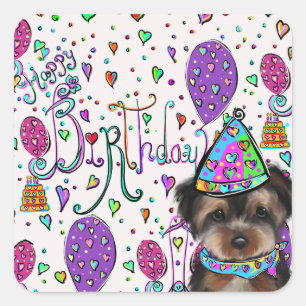 Yorkie Poo Vierkante Sticker