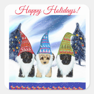 YORKIE POO VIERKANTE STICKER
