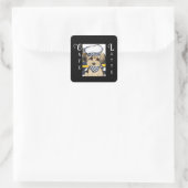 YORKIE POO VIERKANTE STICKER (Tas)