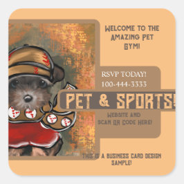 Yorkie Poo Vierkante Sticker