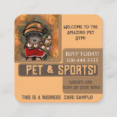 Yorkie Poo Vierkante Visitekaartje (Voorkant)