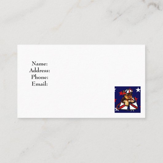 Yorkie Poo Visitekaartje (Achterkant)