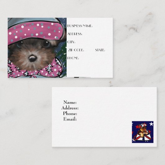 Yorkie Poo Visitekaartje (Voorkant / Achterkant)