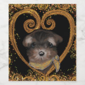 Yorkie Poo Wijn Etiket (Enkel label)