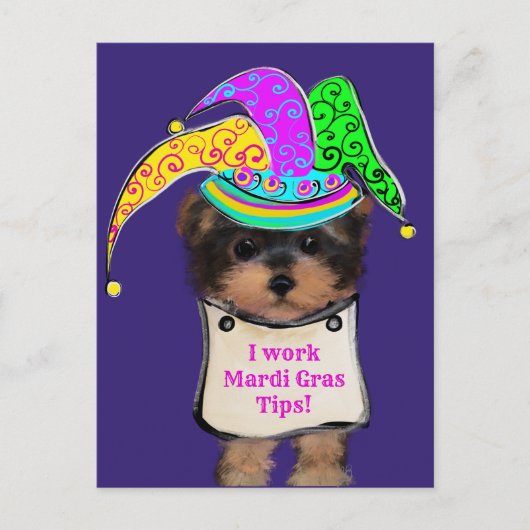 Yorkie Poo y Briefkaart (Voorkant)