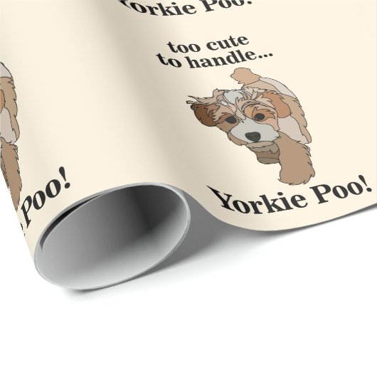 Yorkie Poo Yorkipoo Cute Dog Cadeaupapier (Rol Hoek)