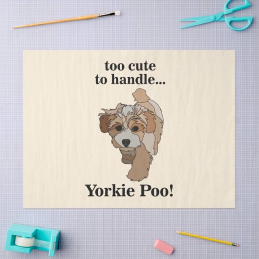 Yorkie Poo Yorkipoo Cute Dog Tissuepapier (Craft)