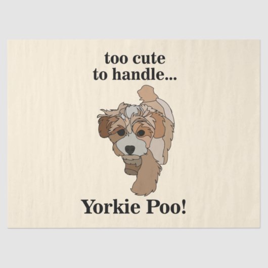 Yorkie Poo Yorkipoo Cute Dog Tissuepapier (Voorkant)