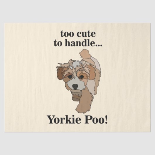 Yorkie Poo Yorkipoo Mooie Hond Tissuepapier (Voorkant)