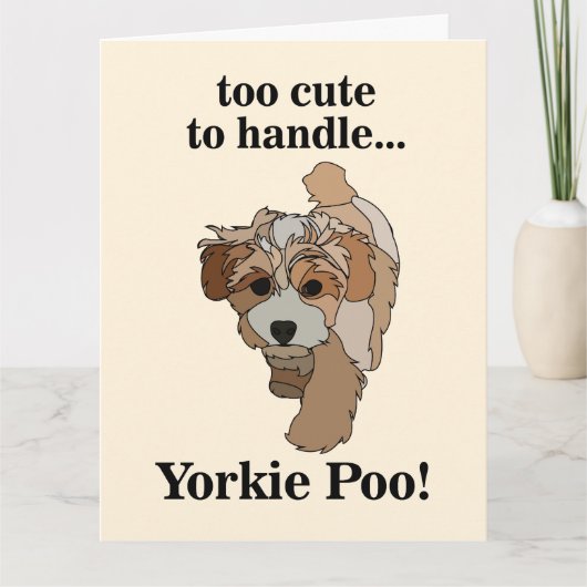 Yorkie Poo Yorkipoo Schattigee hond Kaart (Voorkant)