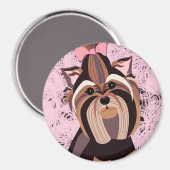 Yorkie Portrait Magneet (Voorkant / Achterkant)