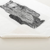 Yorkie Portrait Monochromatic Throw Blanket (3/4)