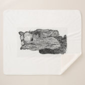 Yorkie Portrait Monochromatic Throw Blanket (Voorkant (horizontaal))