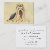 Yorkie Portrait Painting Visitekaartje (Voorkant / Achterkant)