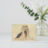 Yorkie Portrait Painting Visitekaartje (Staand voorkant)