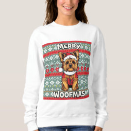 Yorkie Prettig Kerstfeest Trui