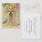 Yorkie Princess in Crown Visitekaartje (Voorkant / Achterkant)