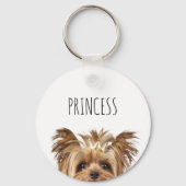 Yorkie Princess Sleutelhanger (Achterkant)
