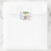 Yorkie Property Laws 4 Ronde Sticker (Tas)