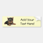 Yorkie Pup Bumpersticker (Voorkant)