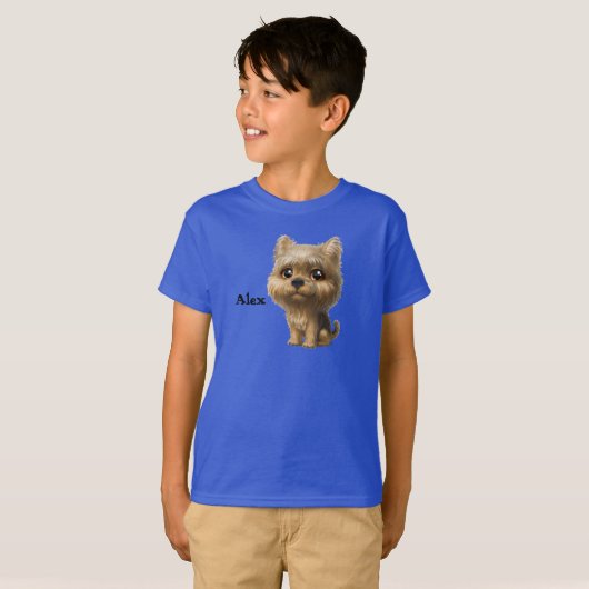 Yorkie Pup Custom T-shirt (Voorkant volledig)